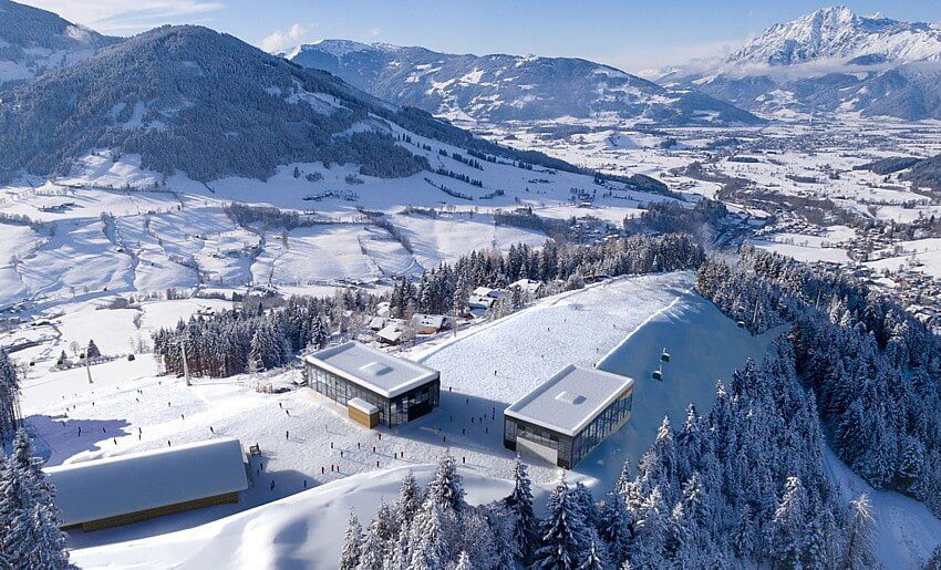Aerial View of Maria Alm Ski Station