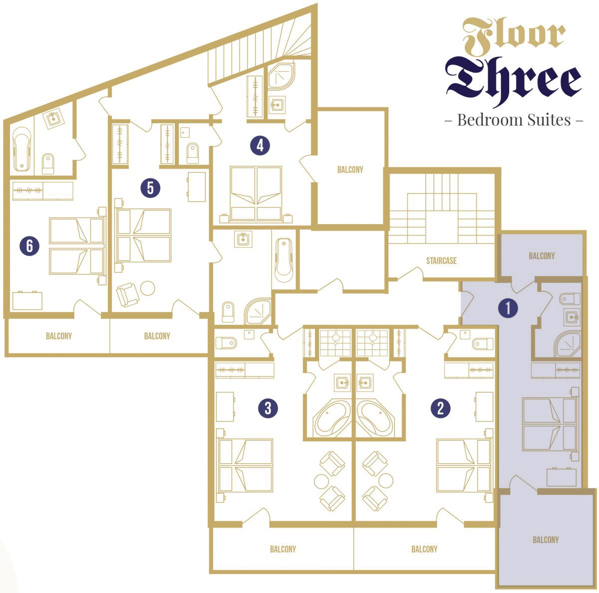 Bedroom 1 Floorplan Chalet Panorama