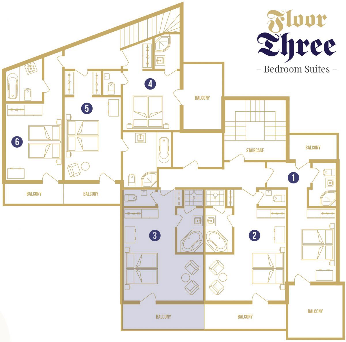 Bedroom 3 Floorplan Chalet Panorama
