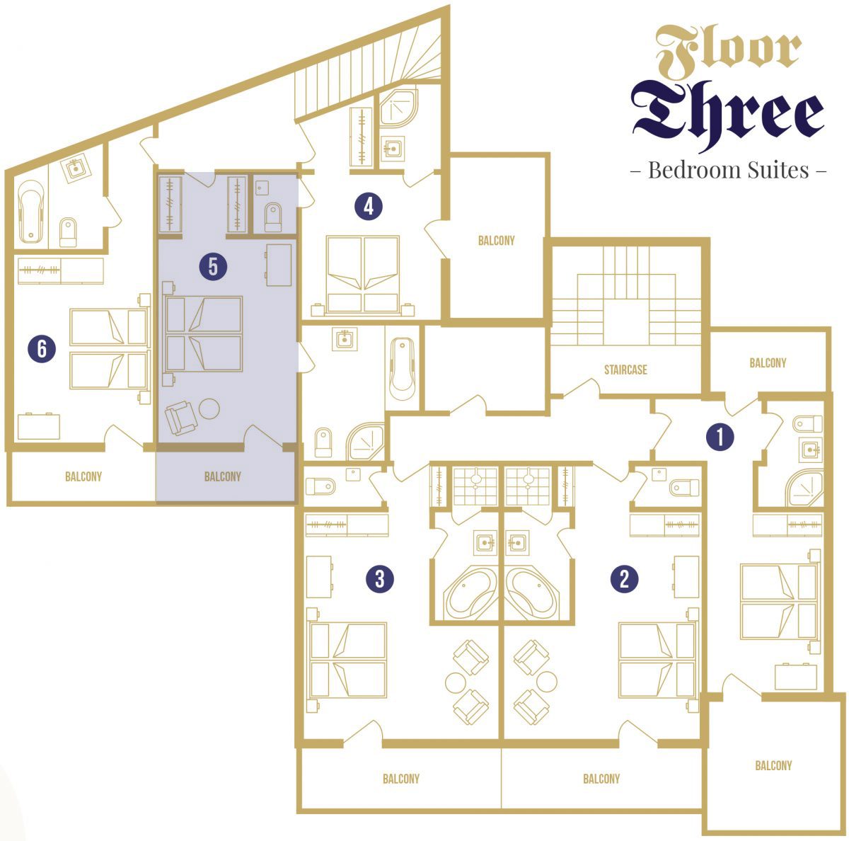 Bedroom 5 Floorplan Chalet Panorama