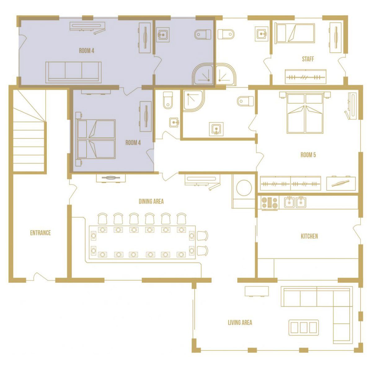 Bedroom 4 Floorplan Chalet Sonne
