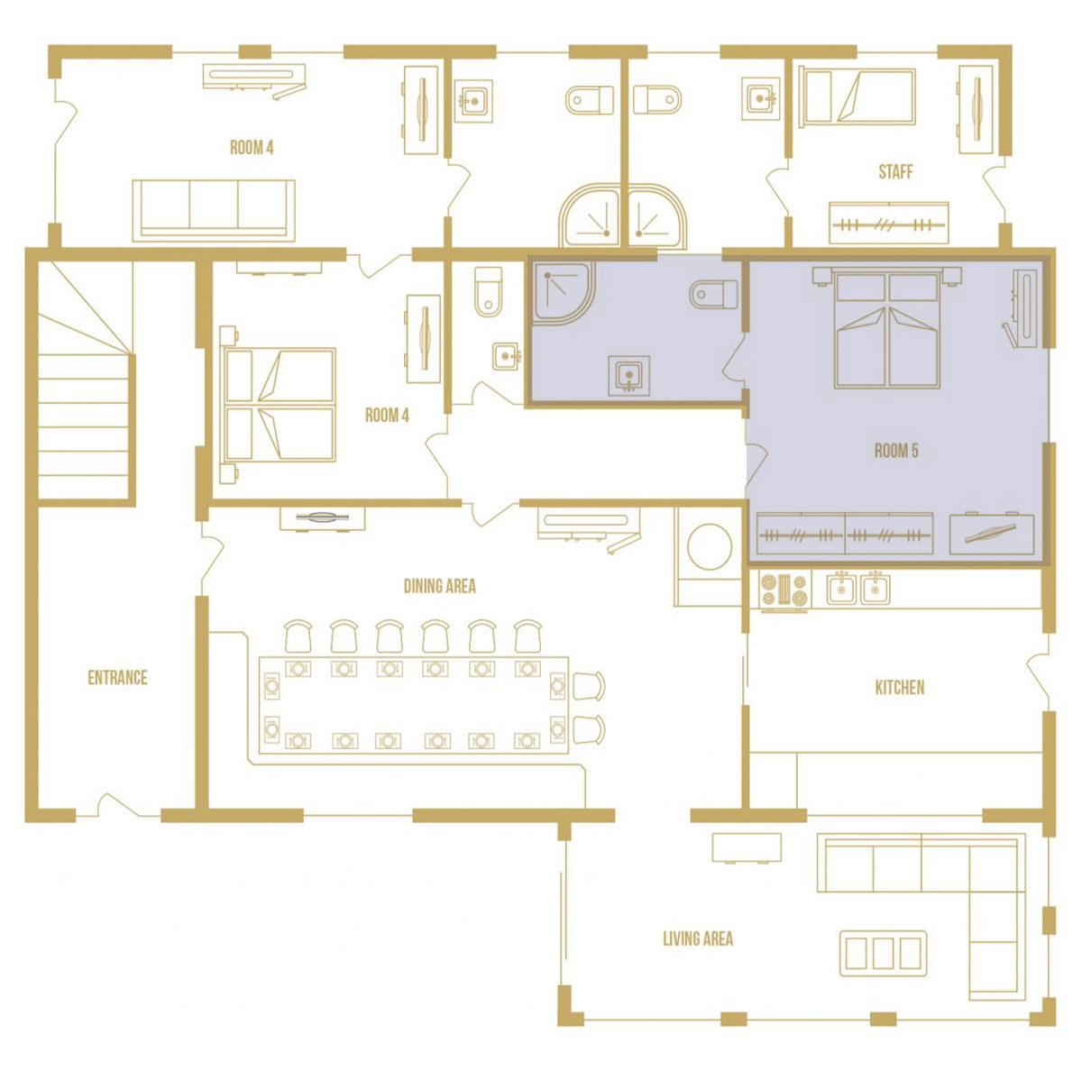 Bedroom 5 Floorplan Chalet Sonne