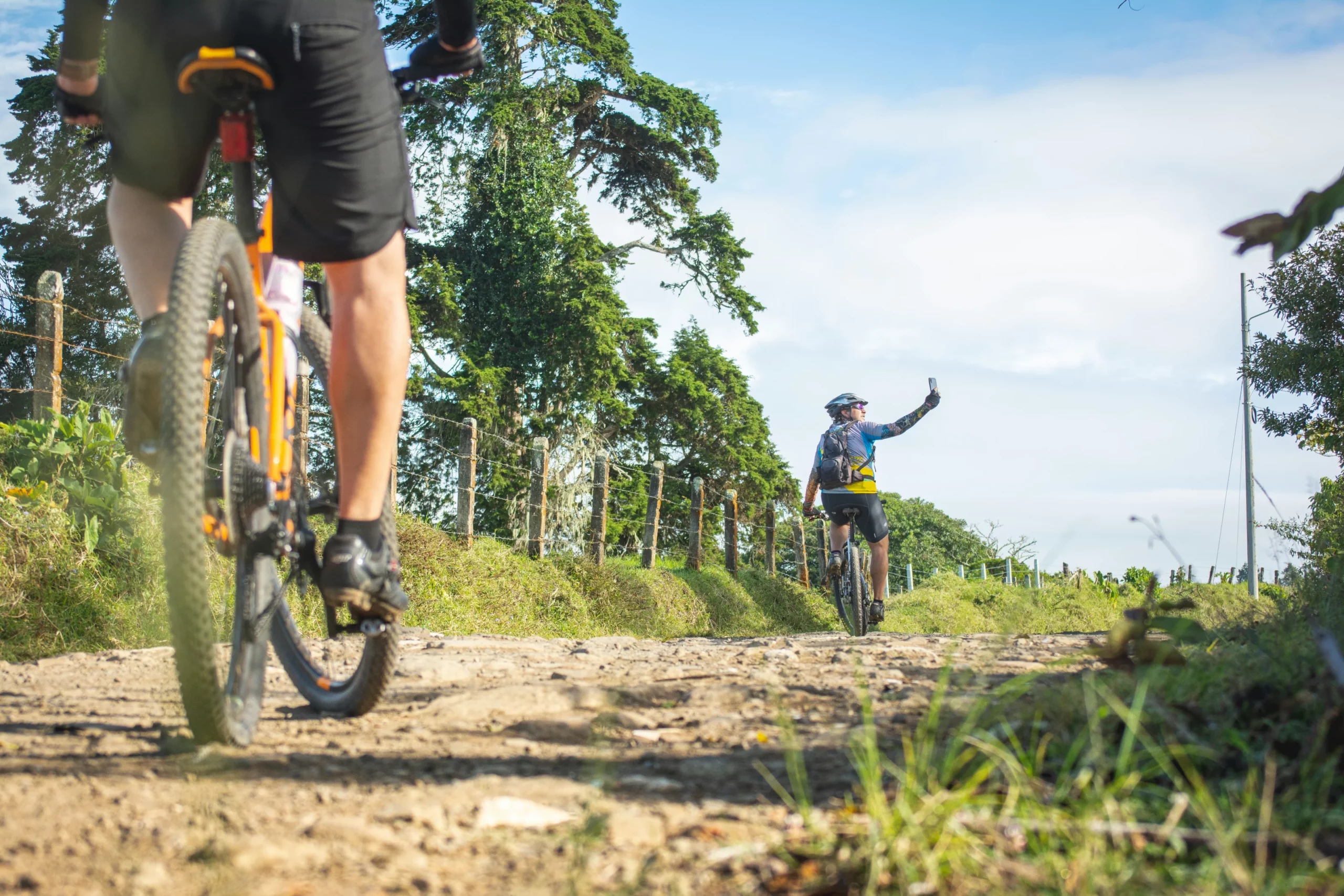 2 Adults Biking in Summer